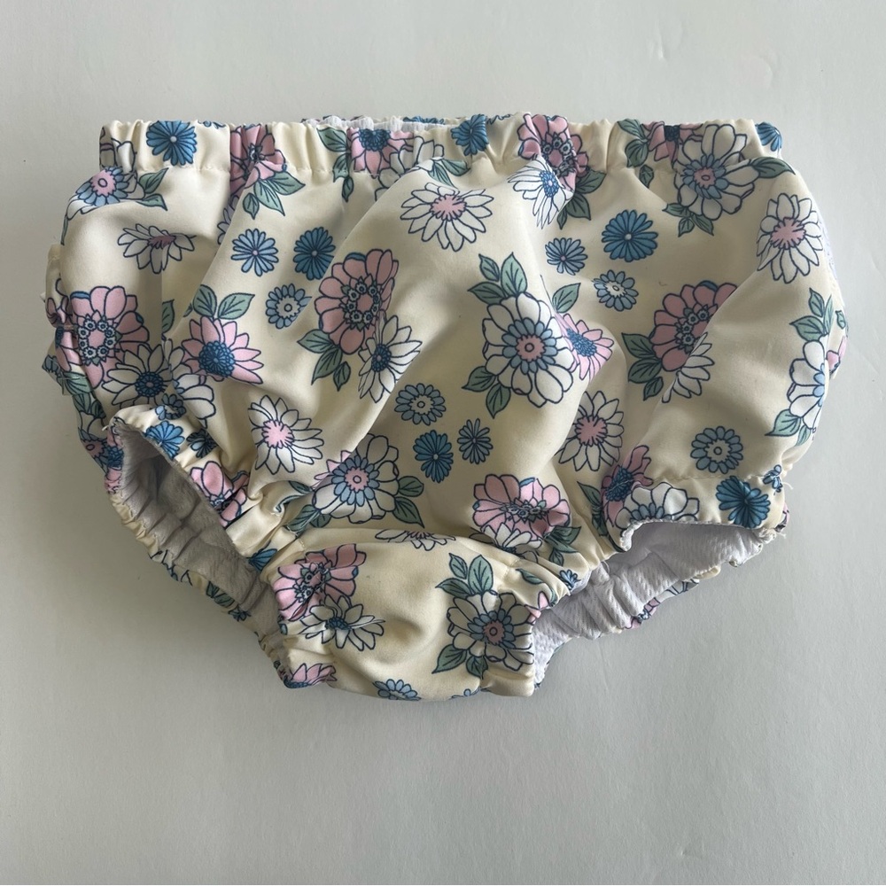 Tahari Baby Reusable Floral Swim Diaper Bottoms 12 Month Girl Pool Beach Cruise